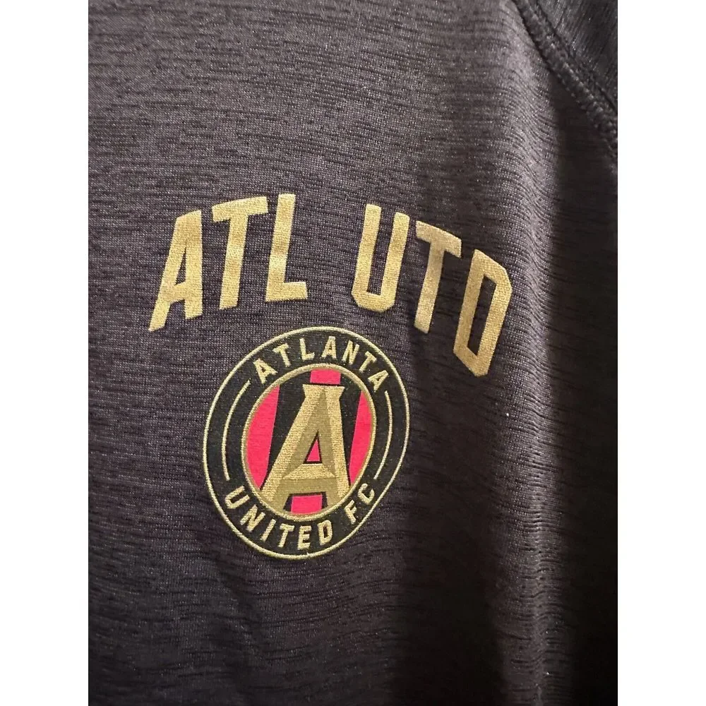 Atlanta United MLS black 1/4 zip performance shirt Adult‎ Men's XL